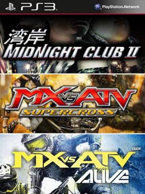 3 juegos en 1 Midnight Club 2 mas MX vs. ATV: Supercross mas MX vs ATV: Alive  ps3  